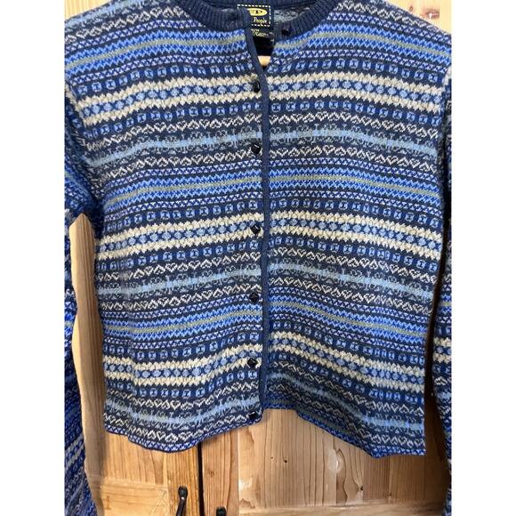 Vintage FREE PEOPLE Cardigan Sweater 100% Lambswool Size M - Picture 2 of 6